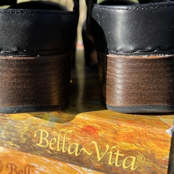 Bella Vita Jaycina Contemporary Clog Black Leather 9WW - Picture 5 of 7